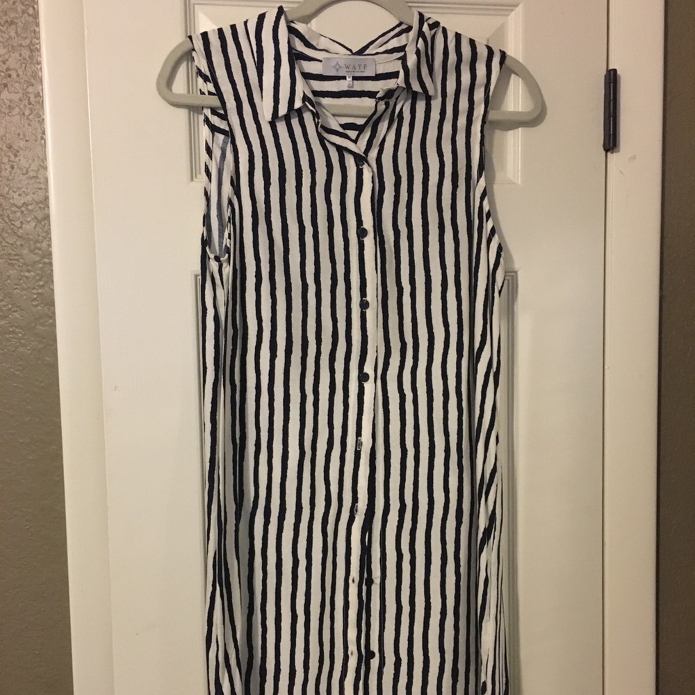 Wayf button up dress